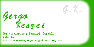 gergo keszei business card